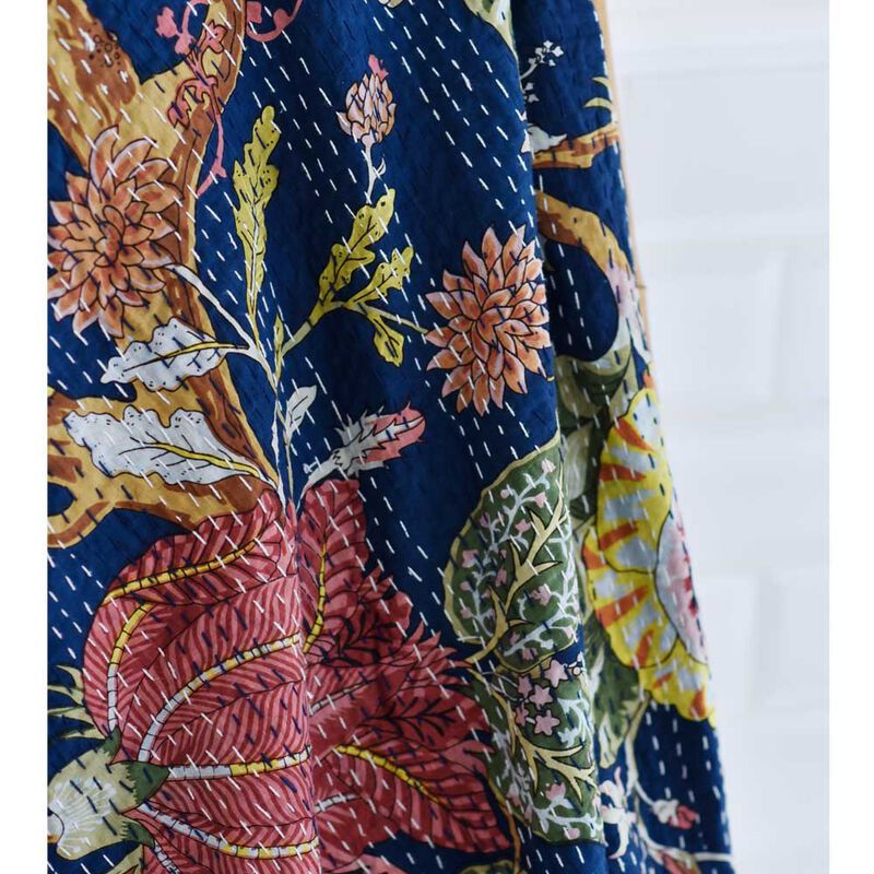 Powell Craft Kantha Throw Blue Carnation 150x230cm image number 2